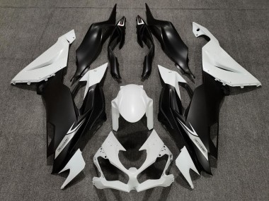 2019-2020 Matte Pearl White and Black Kawasaki ZX6R Motorcycle Fairing UK