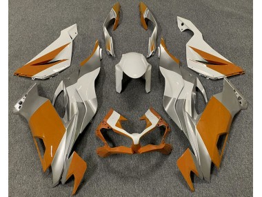 2019-2020 Orange White and Silver Kawasaki ZX6R Motorcycle Fairing UK